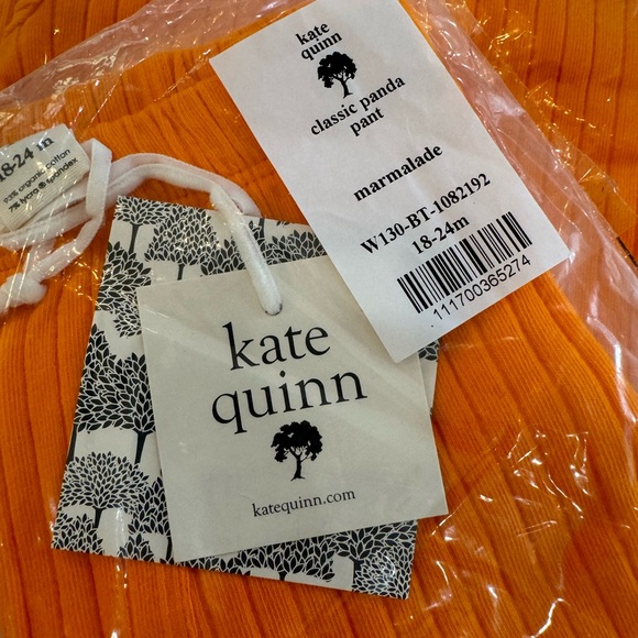 NWT Kate Quinn Marmalade Orange Ribbed Long Sleeve Bodysuit and Panda Pant - Picture 3 of 6